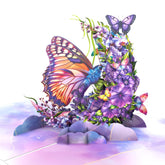 Butterfly Birthday Card, Mothers Day Pop Up Card For Mom, Wife, Grandma, Pop Up Birthday Cards For Women, Purple Butterfly, 3D Greeting Cards For All Occasion - Get Well, Thank You
