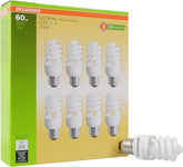 13W T2 Twist CFL Light Bulbs 60W Equivalent E26 Medium Base 2700K Soft White 850 Lumens 8 Pack