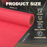 Wrapping Paper, 12"X315"(26') Bulletin Board Paper Roll Kraft Paper Roll Construction 80Gsm For Packing Gift Wrapping Craft Flower Bouquet Christmas, Red