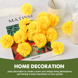 50 Pcs Marigold Flowers Silk Artificial Marigold Flowers, Mexican Flowers Decoration For Baby Shower Wedding Party Decoration Halloween Christmas New Year Decor
