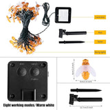 31FT Solar Bee String Lights 50 LED Honeybee Fairy Lights Outdoor Waterproof with 8 Lighting Modes Warm White Decorative Lights for Garden Patio Yard Wedding Party Decor