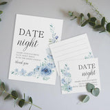 Date Night Game Sign And 50 Date Night Cards Bridal Shower Bachelorette Games Supplies Rustic Bridal Shower Wedding Decorations-Dnc06