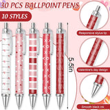 60Pcs Valentine'S Day Stationery Set Pink Red White Heart Sticky Note Pads With Love Heart Ballpoint Writing Pens For Home Office Classroom Party Favors Supplies