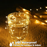 24 Pack Fairy Lights Battery Operated String Lights 7 Feet 20 Led Waterproof Christmas Lights Silver Wire Firefly Starry