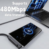 240W USB C to USB C Fast Charging Cable with Stand 4.9FT 90 Degree Design