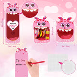 48 Pcs Valentine'S Day Candy Cards Holder Gifts Funny Exchange Treat Cards For Valentine Day Party Favor Supplies(Monster Style)