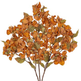 Bougainvillea Artificial Flowers 5 Pack 27.5" Fake Bougainvillea Floral Stems Realistic Silk Bougainvillea Arrangements For Home Weddings Parties Table Vase Centerpiece Decor(Orange)