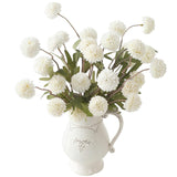 6Pcs Ivory Faux Silk Mums Artificial Flowers, Bulk Fake Small Mini Chrysanthemums With Stems For Diy White Wedding Centerpieces Floral Arrangements Vase Fillers Home Decorations