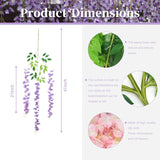 12 Pack Light Purple Wisteria Hanging Flowers, 3.44 Ft Fake Hanging Flowers, Artificial Wisteria Garland Vines For Wedding Room Backdrop Outdoor Patio Garden Decoration