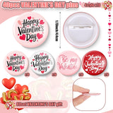 120Pcs Valentine'S Day Party Supplies 80 Ballpoint Pen 40 Pins For Romantic Valentines Day Prize Awards Party Favors Cartoon Retractable Gel Ink Pen Sweet Gifts