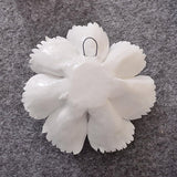 Peony Ceramic Flower Wall Décor Artificial 3D Flower Wall Art For Living Room Home Hallway Bedroom Kitchen Farmhouse Bathroom Dining Room, Pink, 3.54 Inch