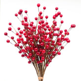 10 Pcs Artificial Holly Berries, Decor For Christmas Decoration Christmas Tree Decorations Flower Wreath Diy Craft, Suitable For Family Holiday Wedding Diy Decoration. (Red)