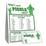 Pickle Party Decorations, Pickles Theme Birthday Party Sign For Boys Girls, Kids Activity Cards, What'S Your Pickle Name Game, Activity Supplies