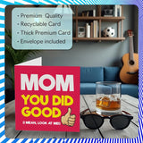 Mom Birthday Card - You Did Good - Happy Birthday Card For Mom From Son Daughter, 5.7 Inch You Did Good Bday Greeting Cards