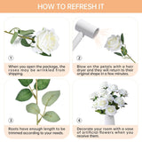 200 Pack Artificial Silk Roses Flowers - Milky White Fake Flowers For Wedding Decor, 3.7In(7Cm) Silk-Like Velvet Flower Heads With 50Cm Long Stems, Home Centerpieces, Bridal Shower (200, Milky White)