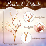 13.8 Inch Small Manzanita Branches Plastic Faux Branches Artificial Antler Shaped Tree Branch Decorative Plant Twigs For Home Wedding Table Centerpiece Festival Decors(Light Brown,10 Pieces)