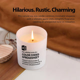 The Calming Scent Of A Color-Coded Spreadsheet Candle Accountant Gifts Accounting Data Analyst Cpa Scented Candles Home Office Jar Candles Lavender Scent Soy Wax Candle 9.5 Oz