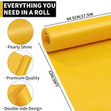 Matte Wrapping Paper Roll - Solid Color Pearly 17.3Inches X 39.4Feet Golden Yellow Shimmer Gift Wrapping Paper Roll Elegant Lustre Paper For Wedding,Valentine'S Day,Birthday, Christmas Pap11Gy