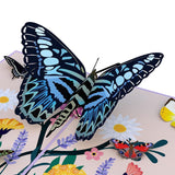 Mother'S Day Card - Garden Butterflies, Laser Cut And Handcrafted, 5 X 7 Inches, Blank Envelope Included