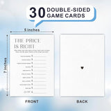 30 The Price Is Right Game Cards For Baby Shower Game & Activity - Minimalism Double-Sided Fill In Style Game Cards, Gender Neutral?Baby Shower Party Favors & Decorations -C09