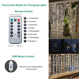 300 Led Curtain String Lights With Remote & Timer, 8 Modes Lighting, 9.8×9.8 Ft, Diy Lights For Birthday Wedding Christm