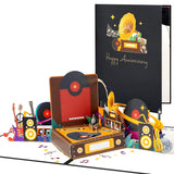 Record Pop Up 3D Greeting Cards With Blank Note & Envelope, Ideal Celebration Gift For Friendship, Love, Anniversary, Special Moments, Inspirational, Birthday, Holiday, Party