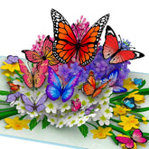 Butterflies In Nature Pop Up Card - 3D Butterfly Card For Wife, Husband, Girlfriend, Mom, Dad, Mother, Father (Birthday Card, Get Well, Thank You, Anniversary)