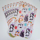 Cat Birthday Wrapping Paper - Happy Birthday - Funny Wrap For Girls Boys Women Baby Shower Holiday - 20 X 28Inch Per Sheets (6 Sheet)
