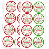 Merry Christmas Stickers Label, 2 Inch Happy New Year Sticker Red Green Holiday Cards Gift Envelopes Boxes Labels, Decorative Stickers For Decoration And Sealing (504Pcs)