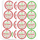 Merry Christmas Stickers Label, 2 Inch Happy New Year Sticker Red Green Holiday Cards Gift Envelopes Boxes Labels, Decorative Stickers For Decoration And Sealing (504Pcs)