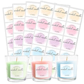 Scented Custom Candle Labels (300Pcs) 2” Square Handmade Blank Stickers, Waterproof For Tins, Glass Jars, Containers, Soy Wax Melts, Diy Packaging, Personalized Fragrance Candle Making Supplies, Tags