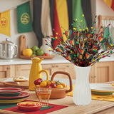 4Pcs Black History Month Decorations Table Centerpieces, 17.7In Black History Artificial Berry Stem Picks, African Bhm Decorations Decor Home Office Party Supplies