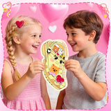 Valentines Day Cards For Kids School Classroom, 30Pcs Valentine'S Cards With 60 Shoe Charms For Boys & Girls, Valentine Classroom Exchange Gift Party Favors