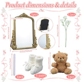 Pregnancy Announcement Mirror Newborn Cozy Shoes 12 Baby Breath Artificial Flowers Bear Doll And White Erasable Pen For Beach Photography Pregnancy Announcement Celebration
