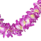 4Pcs Hawaiian Flower Leis For Luau Parties - Tropical Party Decorations & Favors, Hawaiian Lei Garland Necklaces For Birthdays, Wedding & Summer Beach Vacations (Purple)