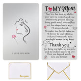Mothers Day Gifts For Mom, My Mommy Valentines Day Wallet Card From Daughter, Dear Birthday Card, Long Distance Gifts Angel, I Love You Mom Present?To My Mom (Silver)