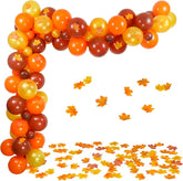 207Pcs Fall Balloon Garland Kit Autumn Maple Leaves Thanksgiving Baby Shower Decor