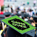 Big Dot of Happiness Game Over - Video Game Graduation Cap Decorations Kit - Grad Cap Cover