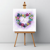 Mother'S Day Card, Colorful Flower Heart Card, Love Greeting Card, Romantic Quilling Quilled Card For Anniversary, Wedding, Valentine, For Mom Dad Couples Parents Friend (Flower Heart)