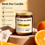 House Warming Gifts New Home, Perfect Housewarming Gifts - Sweet Orange Scented Candle - 7Oz New Home Soy Candles For Women, Men, Couple, Friend - New Homeowner Gift Ideas Presents For Home Buyers