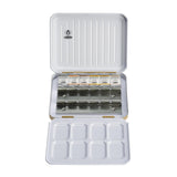 - Horadam Aquarell Paint Box Compact, Gold-Lacquered Metal Box With 6 Finest Watercolors In Gold Tones, 74665097, Space For 12 Additional Pots
