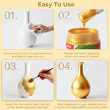 Acrylic Paint Metallic Gold 100Ml (3.38 Fl Oz), Non Toxic, Non Fading, Art Craft Paints For Canvas Wood Clay Fabric Craft Supplies