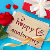 Wooden 70Th Anniversary Card,Handmade Wedding Anniversary Greeting Cards,70Th Anniversary Card For Her,Him,Husband,Wife