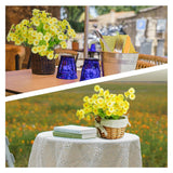 Artificial Daisy Flowers 8-Pack Fake Chamomile Bouquet - Realistic Floral Home Decor For Living Room, Bedroom, Wedding Silk Lifelike Flowers(Long Yellow)