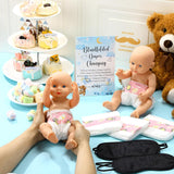 9 Pcs Baby Shower Game Supplies For Blindfold Diaper Changing Baby Dolls With Blindfolds Diapers Baby Changing Diaper Race Game Set For Baby Shower (Blue,Bear)