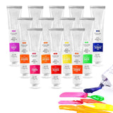 Oil Paint, 12 Neon Colors With High Saturation, 50Ml Large Tubes, Faster Drying Time, Art Supplies For Artists, Students, Beginners