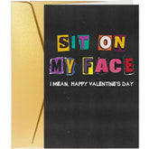 Dirty Valentine'S Day Card For Her, Naughty Valentines Day Card For Wife Girlfriend, Funny Valentines Day Card For Women, Sit On My Face Vday Card