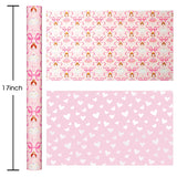 Pink Ballerina Wrapping Paper Roll - Ballet Princess With Bowknots & Heart Pattern, Reversible Gift Wrap For Girls Birthday, Baby Shower, Bridal Shower, Party - Mini Roll - 17 Inch X 16.5 Feet