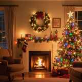 50 16Ft Led Christmas String Lights Outdoor, Battery Operated Lights For Indoor Outside Holiday And Tree Decor, Hanging