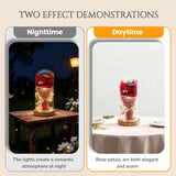 Artificial Flowers Fresh Bouquet Preserved Flowers Red Roses Glass Flower With Lighting Christmas And Birthday Gifts For Women
